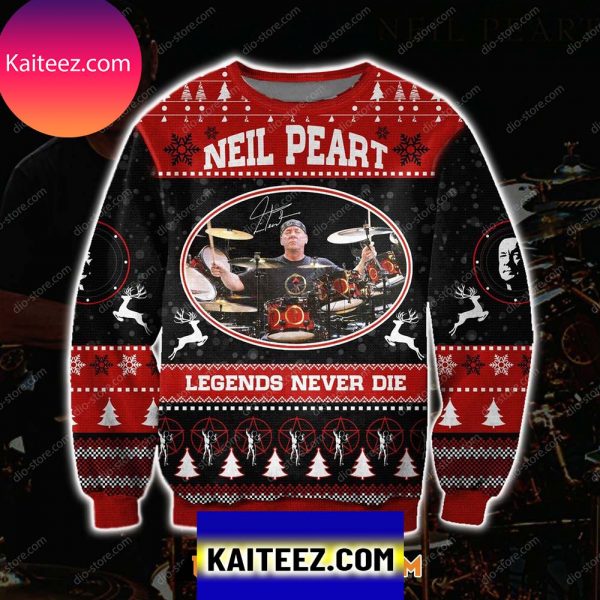 Rush Drummer Neil Peart-legends Never Die 3d Print Ugly Sweater