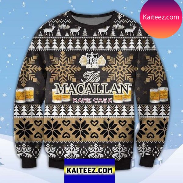 SaThe Macallan Rare Cask 3D Christmas Ugly Sweater