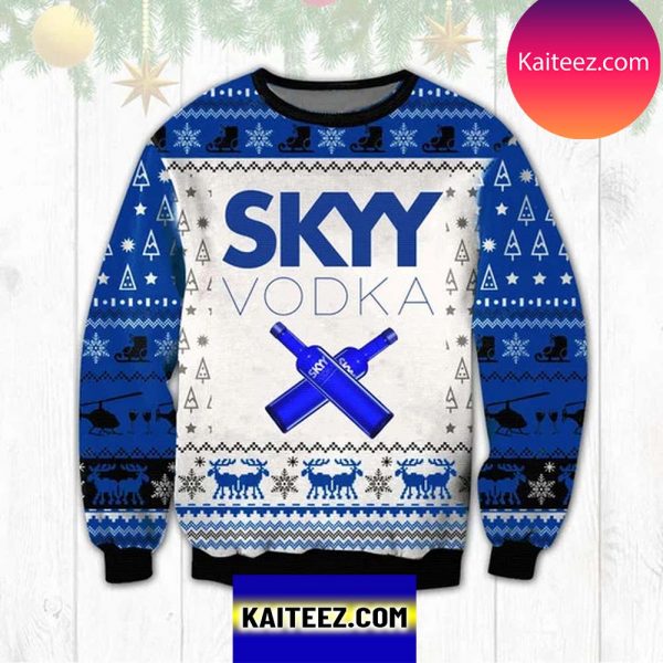 Sample Product  Ugly Christmas Sweater Skyy Vodka 3D Christmas Ugly Sweater