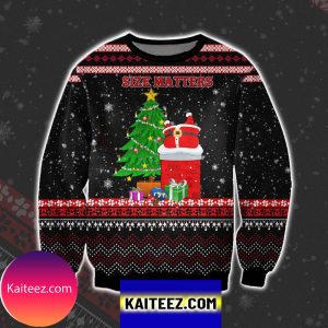 Santa Claus Chimney Size Matters Christmas Ugly Sweater