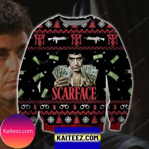 Scarface Knitting Pattern 3d Print Christmas Ugly Sweater