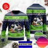 Seattle Seahawks Football Team Logo Custom Name Personalized Christmas Ugly Sweater