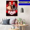 Seth Rollins vs Matthew Riddle On WWE Raw Decorations Poster Canvas