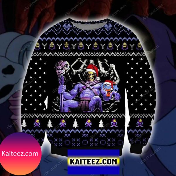 Skeletor Knitting Pattern 3d Print Christmas Ugly Sweater