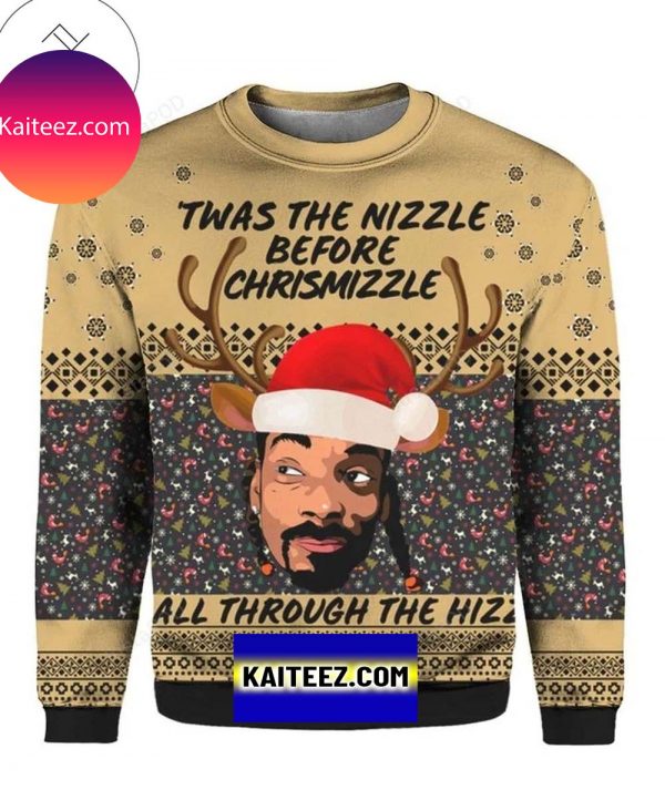 Snoop Dogg Twas The Nizzle Before Christmizzle Christmas Ugly Sweater