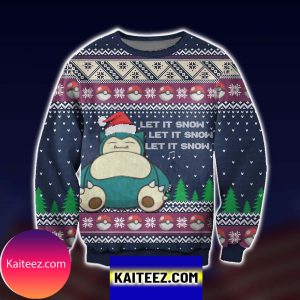 Snorlax Let It Snor Christmas Ugly Sweater