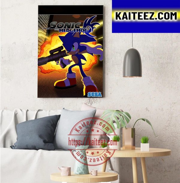Sonic The Hedeghog Sonic 05 Home Decor Poster Canvas