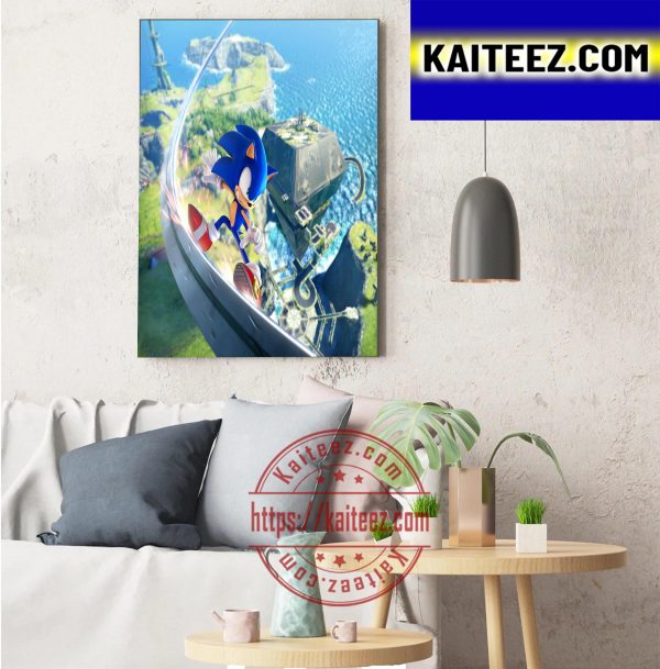 Sonic The Hedgehog Sonic Frontiers Art Gift Poster Canvas
