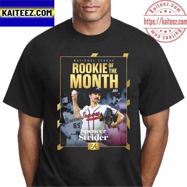 Spencer Strider National League Rookie of the Month Atlanta Braves T-shirt