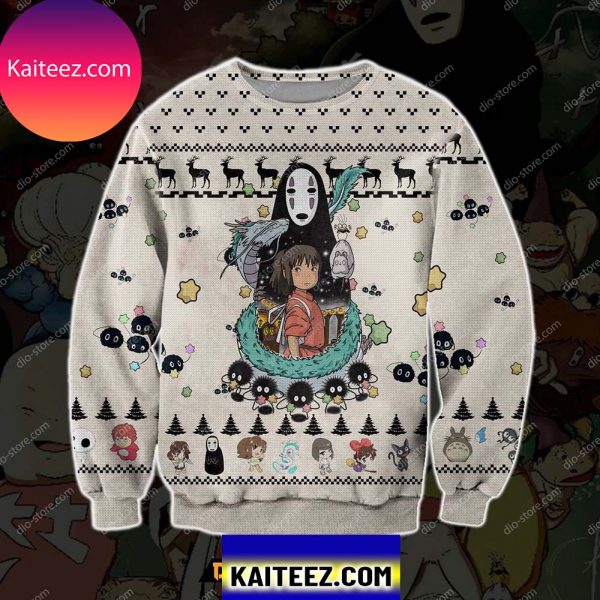 Spirited Away Studio Ghibli 3d Print Christmas Ugly Sweater