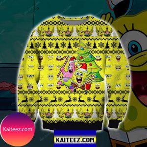 Spongebob 3d All Over Printed Christmas Ugly  Sweater