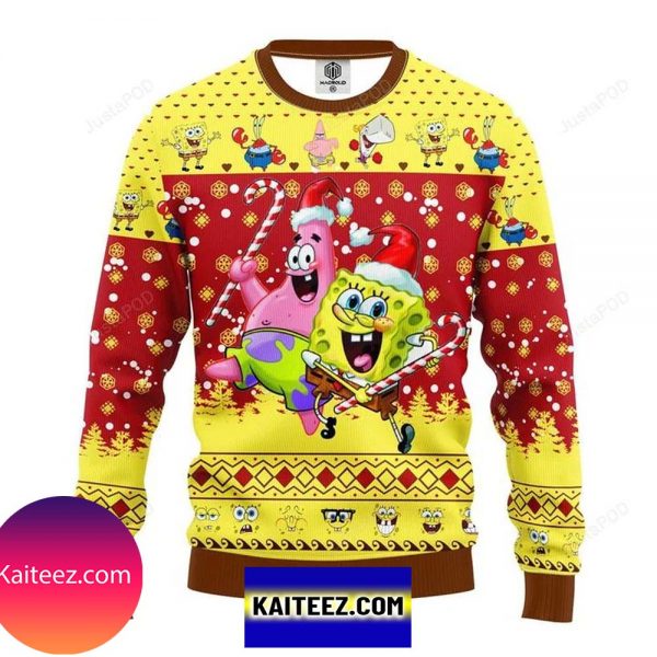 Spongebob Patrick Christmas  Ugly Sweater