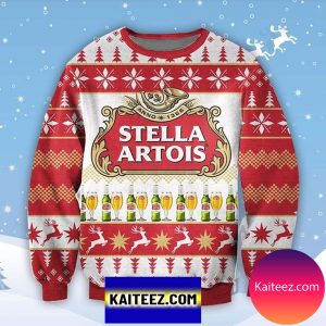 Stella Artois Beer 3D Christmas Ugly Sweater
