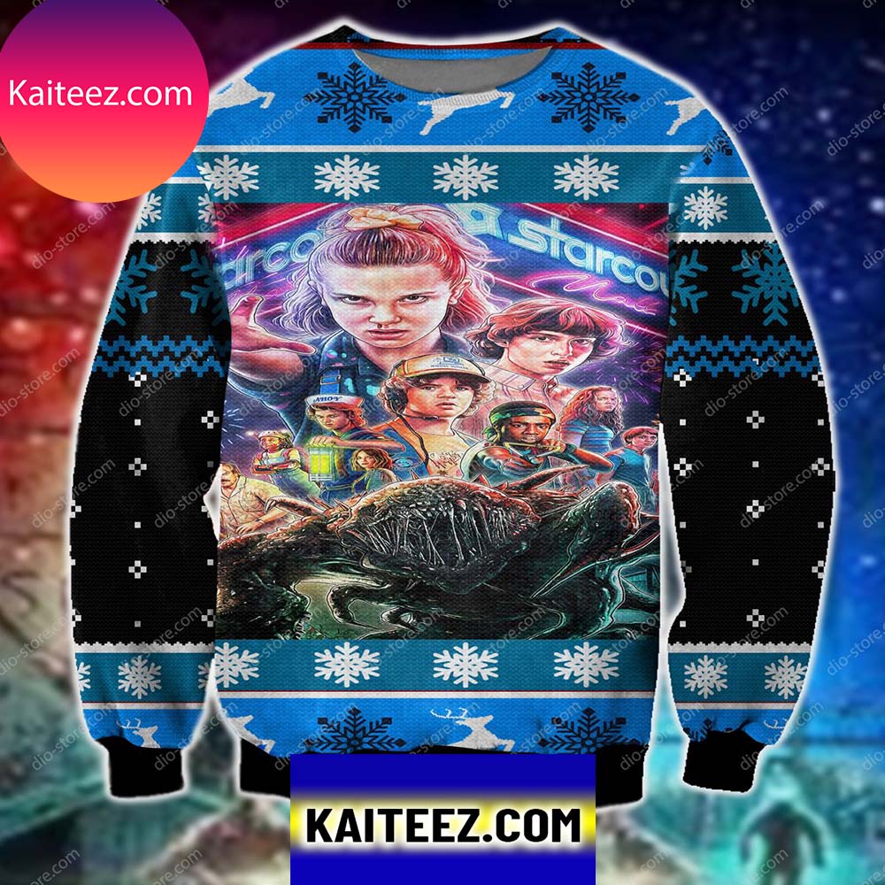 Stranger Things 3d All Over Printed Christmas Ugly Sweater - Kaiteez