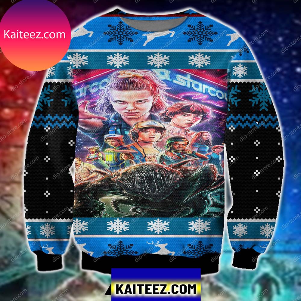 Stranger Things 3d All Over Printed Christmas Ugly Sweater
