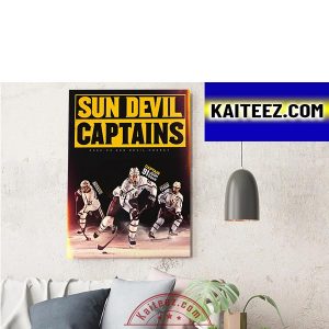 Sun Devil Captains 2022 2023 Of Sun Devil Hockey ArtDecor Poster Canvas