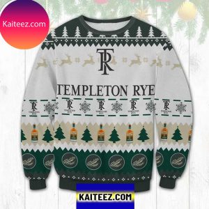 Templeton Rye Whiskey 3D Christmas Ugly Sweater