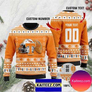 Tennessee Volunteers Custom Name &amp Number Personalized Christmas Ugly Sweater