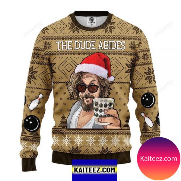 The Big Lebowski The Dude Abides Christmas Ugly Sweater