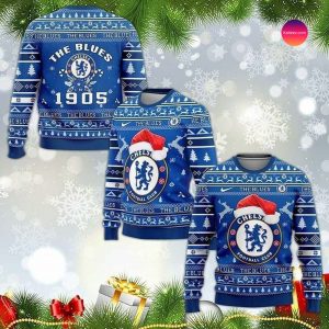The Blues Chelsea Football Club Christmas Ugly Sweater