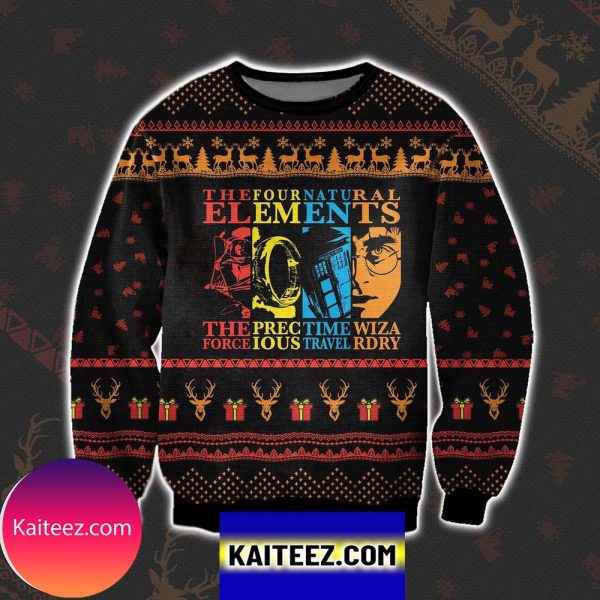 The Four Elements Movie Mashup Christmas Ugly Sweater