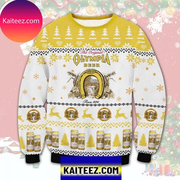 The Original Olympia Beer 3D Christmas Ugly  Sweater