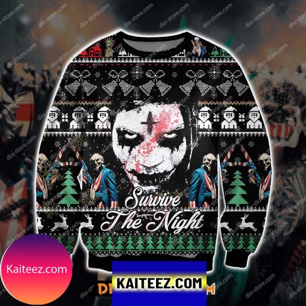 The Purge Series 3d Print Christmas Ugly Sweater