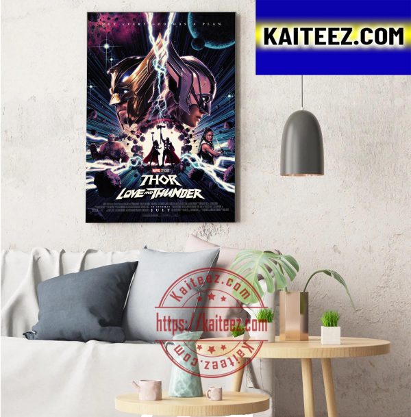 Thor Love and Thunder Marvel Studios Releases On Disney+ Decor Poster Canvas