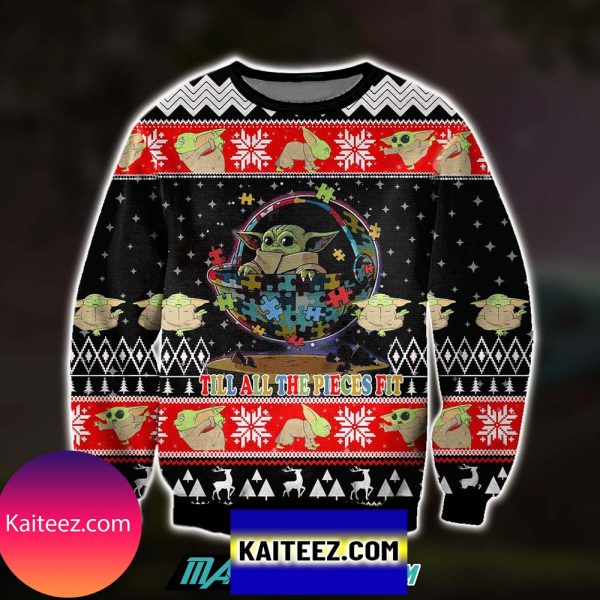 Till All The Pieces Fit 3d Print Christmas Ugly Sweater