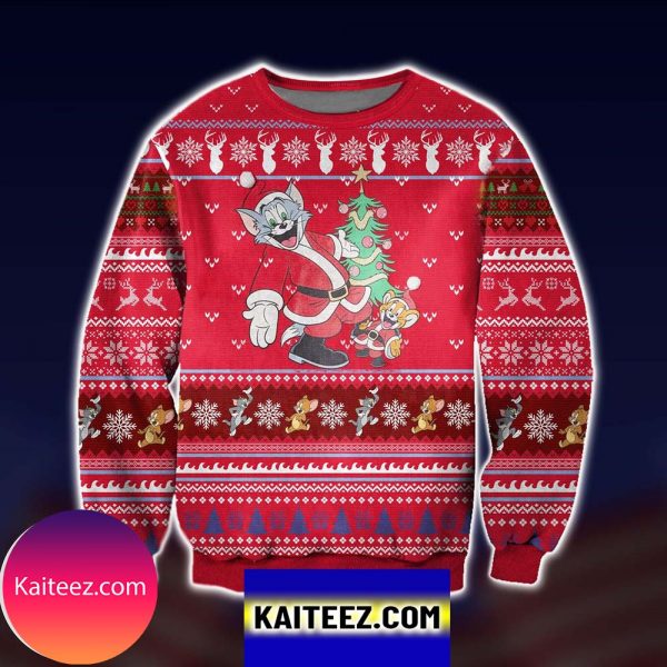 Tom And Jerry In Xmas Christmas Ugly Sweater