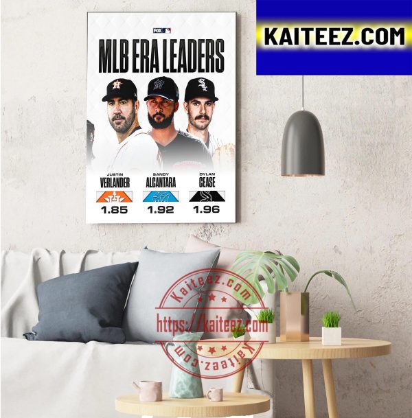 Top 3 MLB ERA Leaders Art Decor Poster Canvas