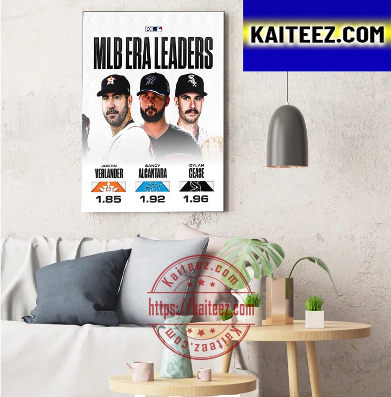 Top 3 MLB ERA Leaders Art Decor Poster Canvas Kaiteez