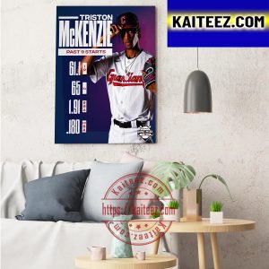Triston McKenzie Past 9 Starts In Cleveland Guardians On MLB ArtDecor Poster Canvas