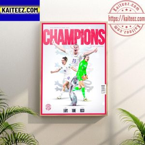 UEFA Women’s EURO 2022 Champions Are The Lionesses England Wall Decor Poster Canvas