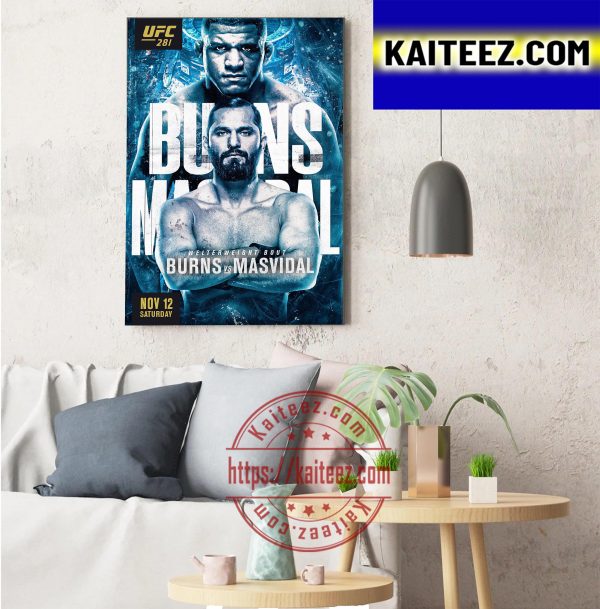 UFC 281 Burns vs Masvidal In Welterweight Bout Home Decor Poster Canvas