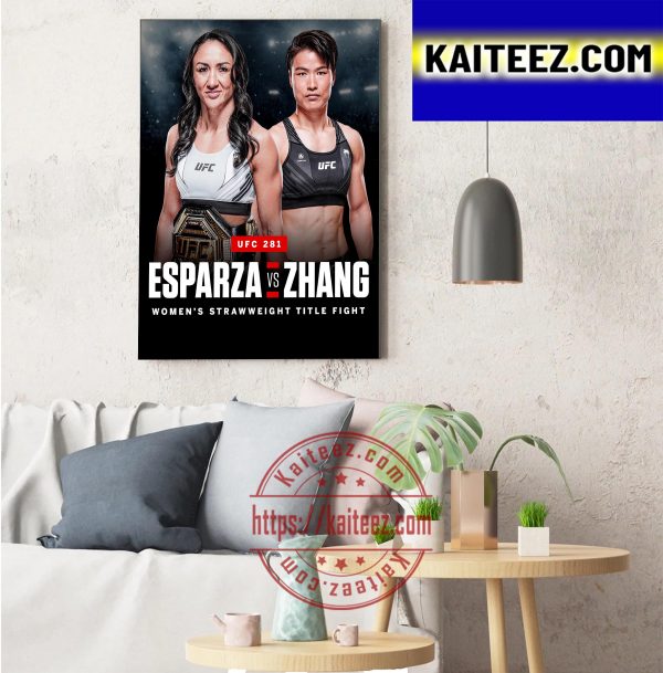 UFC 281 Carla Esparza Vs Zhang Weili Decor Poster Canvas