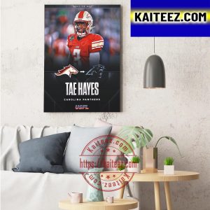 USFL Champion CB Tae Hayes Signed With Carolina Panthers Gift Poster Canvas