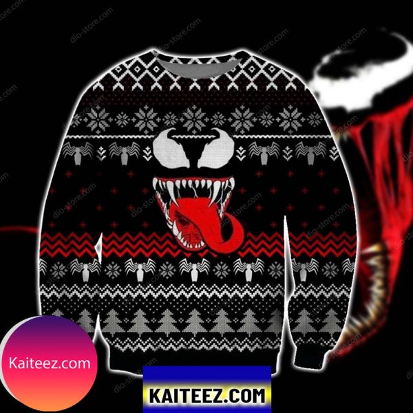 Venom 3d All Over Printed Christmas Ugly Sweater