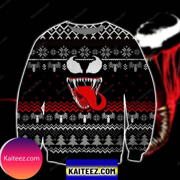 Venom 3d All Over Printed Christmas Ugly  Sweater