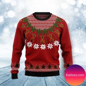 Violin Lover Christmas Ugly  Sweater