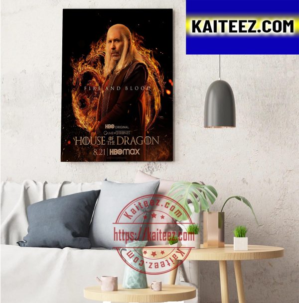 Viserys Targaryen House Of The Dragon ArtDecor Poster Canvas