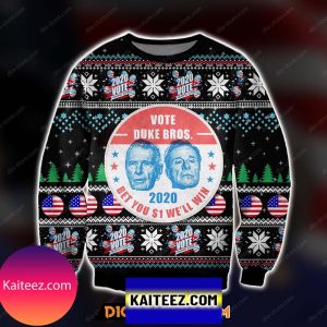 Vote Duke Bros 2020 3d Print Christmas Ugly Sweater