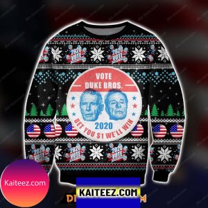 Vote Duke Bros 2020 3d Print Christmas Ugly Sweater