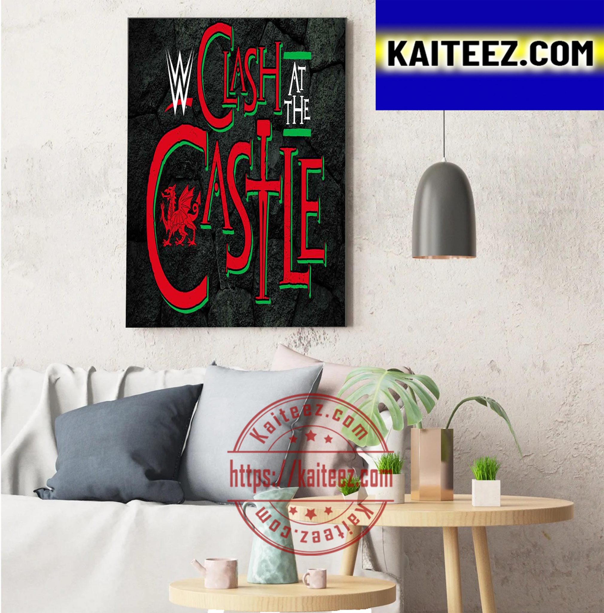 WWE Clash At The Castle Logo Gift Poster Canvas - Kaiteez