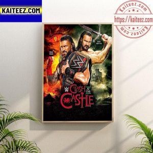 WWE Clash At The Castle Roman Reigns x Drew McIntyre Wall Decor Poster Canvas