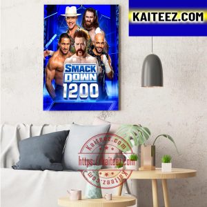 WWE Smack Down 1200 A Fatal 5 Way Match Decorations Poster Canvas