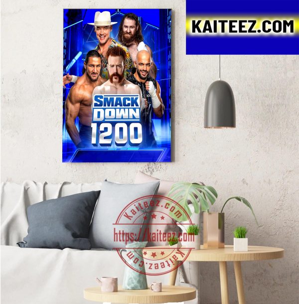 WWE Smack Down 1200 A Fatal 5 Way Match Decorations Poster Canvas