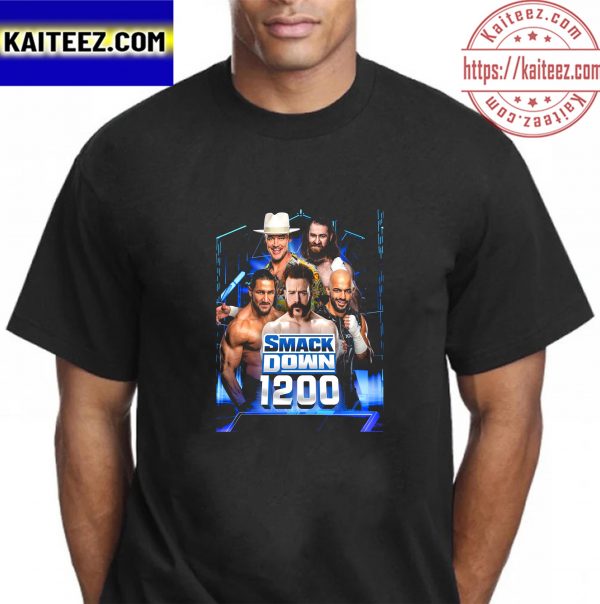 WWE Smack Down 1200 A Fatal 5 Way Match Vintage T-Shirt