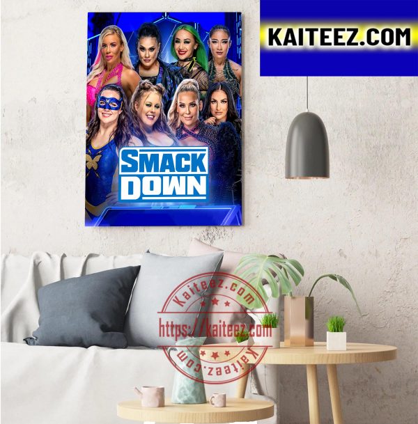 WWE Smack Down Womens Tag Team Championship Tournament Decorations Poster Canvas