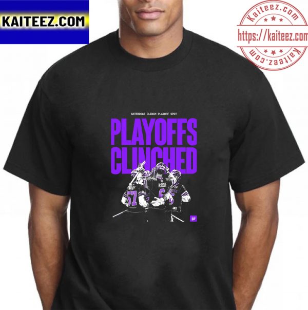 Waterdogs Lacrosse Club Playoffs Clinched Vintage T-Shirt